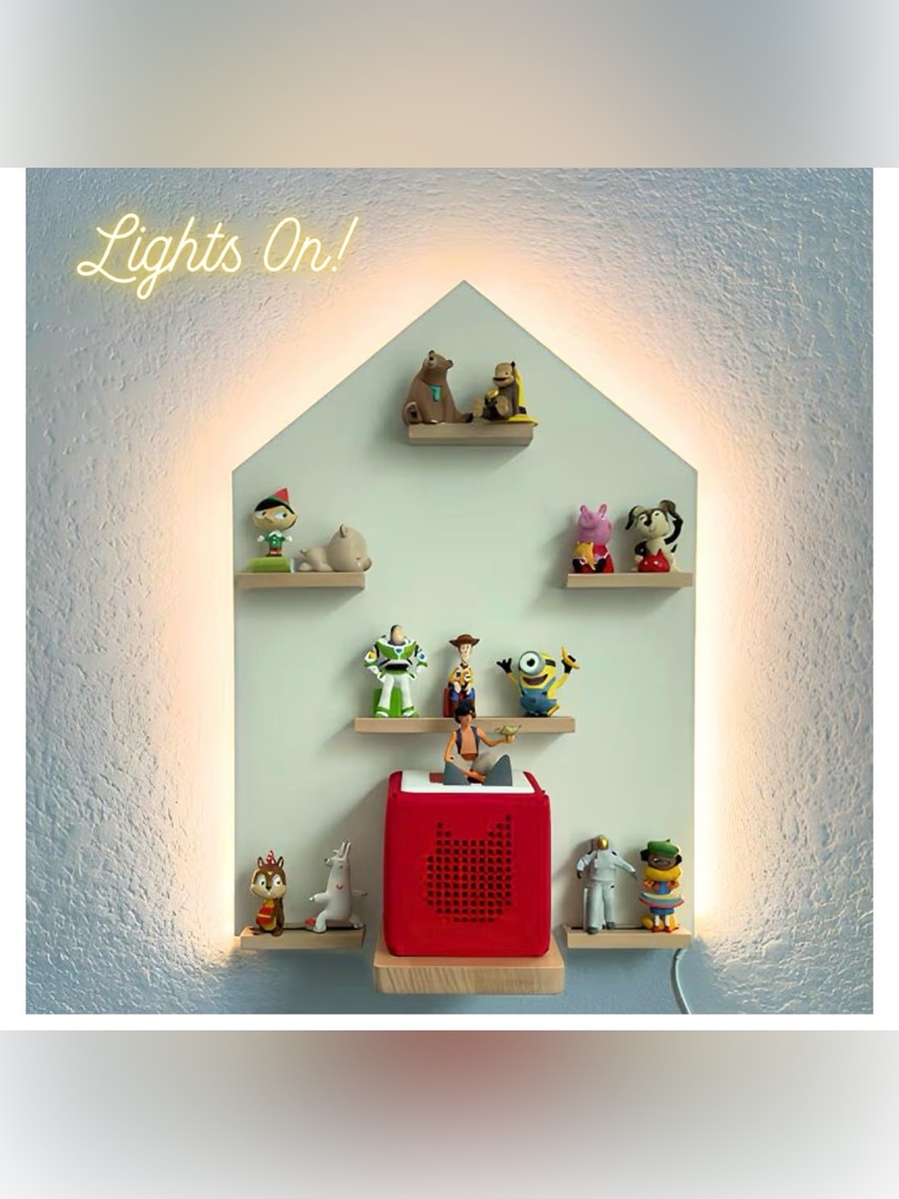 Big step Wall Display Shelf with Soft led Backlight NWT